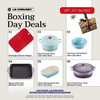 Le-Creuset-Boxing-Day-Sale-at-Mitsui-Outlet-Park-350x350 - Home & Garden & Tools Kitchenware Malaysia Sales Selangor 