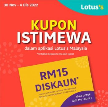 Lotuss-Free-RM15-Discount-Coupon-Promotion-350x349 - Johor Kedah Kelantan Kuala Lumpur Melaka Negeri Sembilan Pahang Penang Perak Perlis Promotions & Freebies Putrajaya Sabah Sarawak Selangor Terengganu 