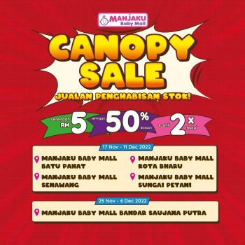 Manjaku-Canopy-Clearance-Sale-350x350 - Baby & Kids & Toys Babycare Johor Kedah Negeri Sembilan Warehouse Sale & Clearance in Malaysia 