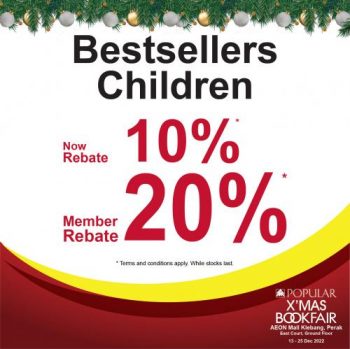 POPULAR-Christmas-Book-Fair-Sale-at-AEON-Klebang-Perak-1-350x349 - Books & Magazines Malaysia Sales Perak Stationery 