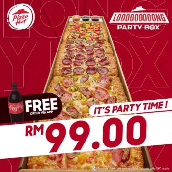 Pizza-Hut-The-Looooooooong-Party-Box-Promotion-350x350 - Beverages Food , Restaurant & Pub Johor Kedah Kelantan Kuala Lumpur Melaka Negeri Sembilan Pahang Penang Perak Perlis Pizza Promotions & Freebies Putrajaya Sabah Sarawak Selangor Terengganu 