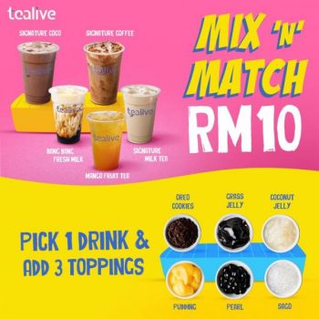 Tealive-Mix-n-Match-RM10-Promotion-350x350 - Beverages Food , Restaurant & Pub Johor Kedah Kelantan Kuala Lumpur Melaka Negeri Sembilan Online Store Pahang Penang Perak Perlis Promotions & Freebies Putrajaya Sabah Sarawak Selangor Terengganu 