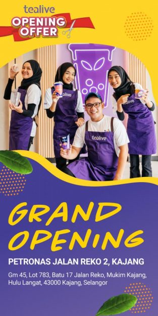 Tealive-Opening-Promotion-at-Petronas-Jalan-Reko-2-Kajang-313x625 - Beverages Food , Restaurant & Pub Promotions & Freebies Selangor 