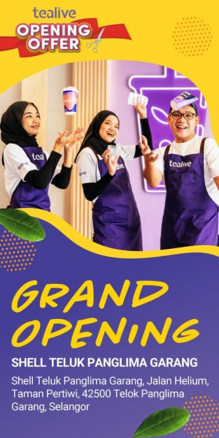 Tealive-Opening-Promotion-at-Shell-Teluk-Panglima-Garang-313x625 - Beverages Food , Restaurant & Pub Promotions & Freebies Selangor 