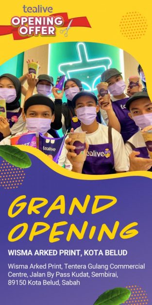 Tealive-Opening-Promotion-at-Wisma-Arked-Print-Kota-Belud-313x625 - Beverages Food , Restaurant & Pub Promotions & Freebies Sabah 