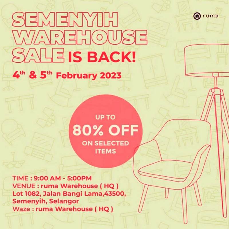 4 5 Feb 2023 Ruma Warehouse Sale Furniture Clearance at Semenyih
