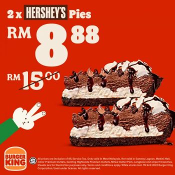 Burger-King-CNY-2-x-Hersheys-Pies-for-RM8.88-Promotion-350x350 - Beverages Burger Food , Restaurant & Pub Johor Kedah Kelantan Kuala Lumpur Melaka Negeri Sembilan Pahang Penang Perak Perlis Promotions & Freebies Putrajaya Sabah Sarawak Selangor Terengganu 