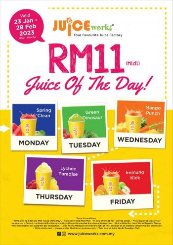 Juice-Works-Juice-Of-The-Day-Promotion-at-Paradigm-Mall-350x495 - Beverages Food , Restaurant & Pub Promotions & Freebies Selangor 