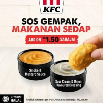 KFC-Smoke-Mustard-Sauce-and-Sour-Cream-Onion-Flavoured-Dressing-350x350 - Beverages Food , Restaurant & Pub Johor Kedah Kelantan Kuala Lumpur Melaka Negeri Sembilan Pahang Penang Perak Perlis Promotions & Freebies Putrajaya Sabah Sarawak Selangor Terengganu 