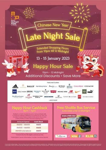 Mitsui-Outlet-Park-KLIA-Sepang-CNY-Late-Night-Sales-2023-350x495 13-15 Jan 2023: Mitsui Outlet Park KLIA Sepang CNY Late Night Sales 2023