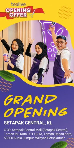 Tealive-Opening-Promotion-at-Setapak-Central-313x625 - Beverages Food , Restaurant & Pub Kuala Lumpur Promotions & Freebies Selangor 