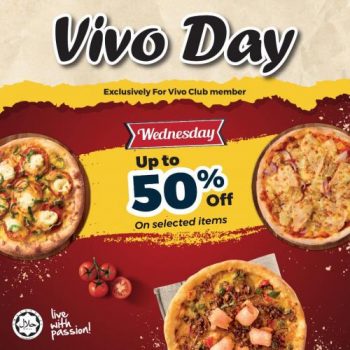 Vivo-Pizza-Vivo-Day-50-OFF-Members-Promotion-350x350 - Beverages Food , Restaurant & Pub Johor Kedah Kelantan Kuala Lumpur Melaka Negeri Sembilan Pahang Penang Perak Perlis Pizza Promotions & Freebies Putrajaya Sabah Sarawak Selangor Terengganu 