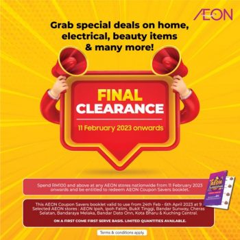 AEON-Clearance-Sale-350x350 - Johor Kedah Kelantan Kuala Lumpur Melaka Negeri Sembilan Pahang Penang Perak Perlis Putrajaya Sabah Sarawak Selangor Supermarket & Hypermarket Terengganu Warehouse Sale & Clearance in Malaysia 