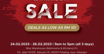 Bina-Warehouse-50th-Anniversary-Sale-350x183 - Home & Garden & Tools Sanitary & Bathroom Selangor Warehouse Sale & Clearance in Malaysia 