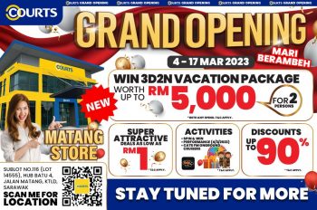COURTS-Grand-Opening-at-MATANG-350x232 - Electronics & Computers Home Appliances IT Gadgets Accessories Kitchen Appliances Promotions & Freebies Sarawak 