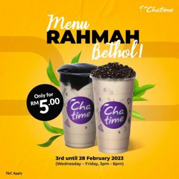 Chatime-Menu-Rahmah-Promotion-350x350 - Beverages Food , Restaurant & Pub Johor Kedah Kelantan Kuala Lumpur Melaka Negeri Sembilan Pahang Penang Perak Perlis Promotions & Freebies Putrajaya Sabah Sarawak Selangor 