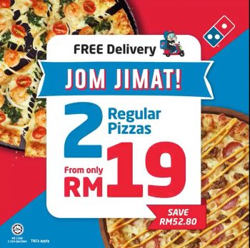 Dominos-Treats-Customers-to-2-Regular-Pizzas-for-Only-RM19-350x348 - Beverages Food , Restaurant & Pub Johor Kedah Kelantan Kuala Lumpur Melaka Negeri Sembilan Pahang Penang Perak Perlis Pizza Promotions & Freebies Putrajaya Sabah Sarawak Selangor Terengganu 