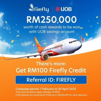 Firefly-Airlines-Special-Deal-with-UOB-350x350 - Air Fare Bank & Finance Johor Kedah Kelantan Kuala Lumpur Melaka Negeri Sembilan Online Store Pahang Penang Perak Perlis Promotions & Freebies Putrajaya Sabah Sarawak Selangor Sports,Leisure & Travel Terengganu Travel Packages United Overseas Bank 