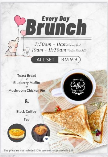 Flower-Girl-Coffee-Every-Day-Brunch-Deal-350x509 - Beverages Food , Restaurant & Pub Kuala Lumpur Promotions & Freebies Sales Happening Now In Malaysia Selangor 