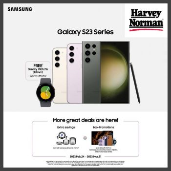 Harvey-Norman-Samsung-Galaxy-S23-Series-Free-Galaxy-Watch-Promotion-350x350 - Electronics & Computers IT Gadgets Accessories Johor Kedah Kelantan Kuala Lumpur Melaka Mobile Phone Negeri Sembilan Pahang Penang Perak Perlis Promotions & Freebies Putrajaya Sabah Sarawak Selangor Terengganu 