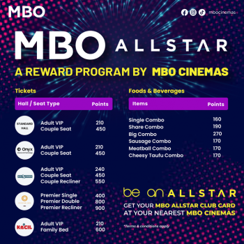 MBO-Cinemas-AllStar-Loyalty-Program-Freebies-Giveaways-2-350x350 - Cinemas Events & Fairs Johor Kedah Kelantan Kuala Lumpur Melaka Movie & Music & Games Negeri Sembilan Online Store Pahang Penang Perak Perlis Putrajaya Sabah Sarawak Selangor Terengganu 