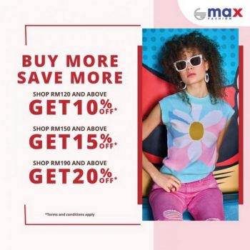 Max-Fashion-Buy-More-Save-More-Promotion-350x350 - Apparels Fashion Accessories Fashion Lifestyle & Department Store Johor Kedah Kelantan Kuala Lumpur Melaka Negeri Sembilan Pahang Penang Perak Perlis Promotions & Freebies Putrajaya Sabah Sarawak Selangor Terengganu 