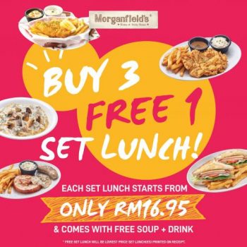 Morganfields-Buy-3-Free-1-Set-Lunch-Promotion-350x350 - Beverages Food , Restaurant & Pub Johor Kedah Kelantan Kuala Lumpur Melaka Negeri Sembilan Pahang Penang Perak Perlis Promotions & Freebies Putrajaya Sabah Sarawak Selangor Terengganu 