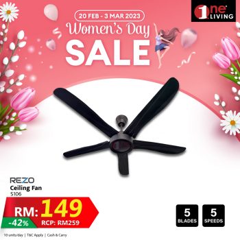 One-Living-Womens-Day-Sale-4-350x350 - Building Materials Electronics & Computers Home & Garden & Tools Home Appliances Home Hardware Johor Kedah Kelantan Kitchen Appliances Kuala Lumpur Lightings Malaysia Sales Melaka Negeri Sembilan Office Furniture Pahang Penang Perak Perlis Putrajaya Sabah Sarawak Selangor Terengganu 