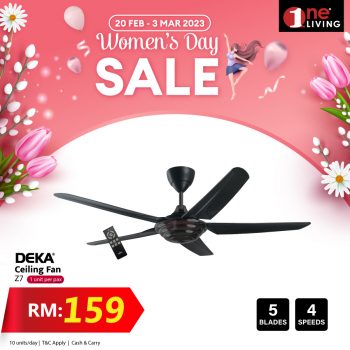 One-Living-Womens-Day-Sale-5-350x350 - Building Materials Electronics & Computers Home & Garden & Tools Home Appliances Home Hardware Johor Kedah Kelantan Kitchen Appliances Kuala Lumpur Lightings Malaysia Sales Melaka Negeri Sembilan Office Furniture Pahang Penang Perak Perlis Putrajaya Sabah Sarawak Selangor Terengganu 