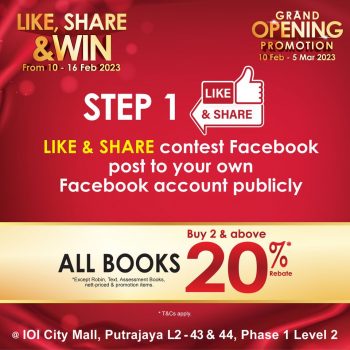 Popular-Like-Share-Win-Contest-1-350x350 - Books & Magazines Events & Fairs Putrajaya Stationery 