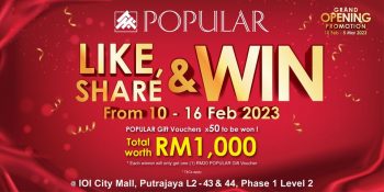 Popular-Like-Share-Win-Contest-350x175 - Books & Magazines Events & Fairs Putrajaya Stationery 