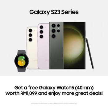 Samsung-Galaxy-S23-Series-Free-Galaxy-Watch5-Promotion-350x350 - Electronics & Computers IT Gadgets Accessories Johor Kedah Kelantan Kuala Lumpur Melaka Mobile Phone Negeri Sembilan Online Store Pahang Penang Perak Perlis Promotions & Freebies Putrajaya Sabah Sarawak Selangor Terengganu 