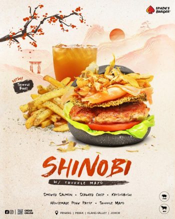 Spades-Burger-Shinobi-Special-350x438 - Beverages Food , Restaurant & Pub Johor Kedah Kelantan Kuala Lumpur Melaka Negeri Sembilan Pahang Penang Perak Perlis Promotions & Freebies Putrajaya Sabah Sarawak Selangor Terengganu 