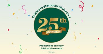Starbucks-25th-Anniversary-Deal-350x184 - Beverages Food , Restaurant & Pub Johor Kedah Kelantan Kuala Lumpur Melaka Negeri Sembilan Pahang Penang Perak Perlis Promotions & Freebies Putrajaya Sabah Sarawak Selangor Terengganu 