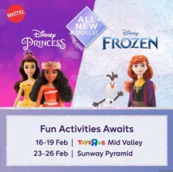 Toys-R-Us-Mattel-x-Disney-Princess-Dolls-Special-350x348 - Baby & Kids & Toys Kuala Lumpur Promotions & Freebies Selangor Toys 