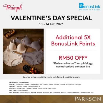 Triumph-Valentines-Day-Special-at-Parkson-350x350 - Fashion Accessories Fashion Lifestyle & Department Store Johor Kedah Kelantan Kuala Lumpur Lingerie Melaka Negeri Sembilan Pahang Penang Perak Perlis Promotions & Freebies Putrajaya Sabah Sarawak Selangor Terengganu Underwear 