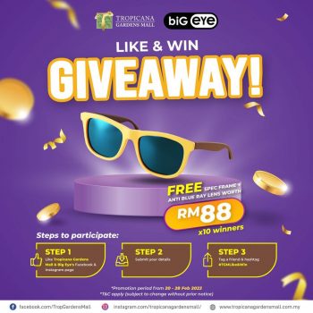 Tropicana-Gardens-Mall-Like-Win-Giveaway-350x350 - Events & Fairs Johor Kedah Kelantan Kuala Lumpur Melaka Negeri Sembilan Online Store Others Pahang Penang Perak Perlis Putrajaya Sabah Sarawak Selangor Terengganu 