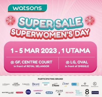 Watsons-Superwomens-Day-Super-Sale-at-1-Utama-350x335 - Beauty & Health Cosmetics Health Supplements Malaysia Sales Personal Care Selangor 