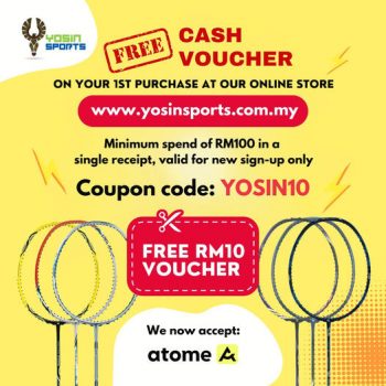 Yosin-Sports-House-Free-Cash-Voucher-Promo-350x350 - Apparels Fashion Accessories Fashion Lifestyle & Department Store Footwear Promotions & Freebies Selangor 