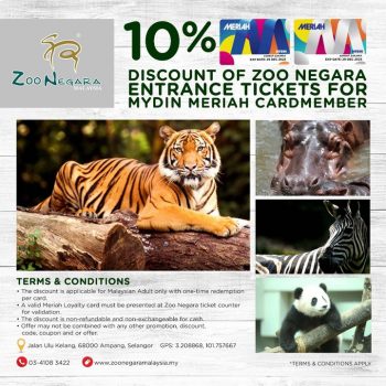 Zoo-Negara-Tickets-Extra-10-Off-with-MYDIN-Meriah-card-350x350 - Others Promotions & Freebies Sales Happening Now In Malaysia Selangor 