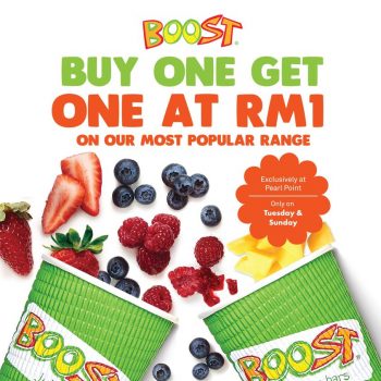 Boost-Juice-Bars-Buy-1-Get-1-for-RM1-Promo-350x350 - Beverages Food , Restaurant & Pub Kuala Lumpur Promotions & Freebies Selangor 