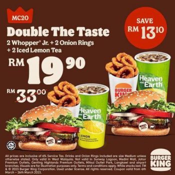 Burger-King-Double-The-Taste-Promotion-350x350 - Beverages Food , Restaurant & Pub Johor Kedah Kelantan Kuala Lumpur Melaka Negeri Sembilan Pahang Penang Perak Perlis Promotions & Freebies Putrajaya Sabah Sarawak Selangor Terengganu 