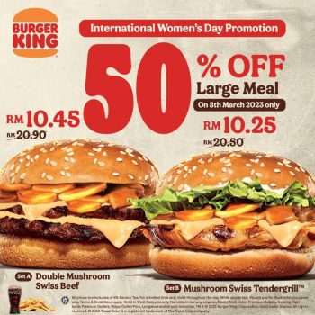 Burger-King-International-Womens-Day-Promo-350x350 - Beverages Burger Food , Restaurant & Pub Johor Kedah Kelantan Kuala Lumpur Melaka Negeri Sembilan Pahang Penang Perak Perlis Promotions & Freebies Putrajaya Sabah Sarawak Selangor Terengganu 