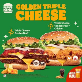 Burger-King-Triple-Cheese-Burger-350x350 - Beverages Burger Food , Restaurant & Pub Johor Kedah Kelantan Kuala Lumpur Melaka Negeri Sembilan Pahang Penang Perak Perlis Promotions & Freebies Putrajaya Sabah Sarawak Selangor Terengganu 