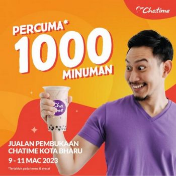 Chatime-Free-Drinks-Opening-Promotion-at-Kota-Bharu-350x350 - Beverages Food , Restaurant & Pub Kelantan Promotions & Freebies 