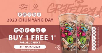 Chun-Yang-Tea-Buy-1-Free-1-Promotion-350x184 - Beverages Food , Restaurant & Pub Johor Kedah Kelantan Kuala Lumpur Melaka Negeri Sembilan Pahang Penang Perak Perlis Promotions & Freebies Putrajaya Sabah Sarawak Selangor Terengganu 