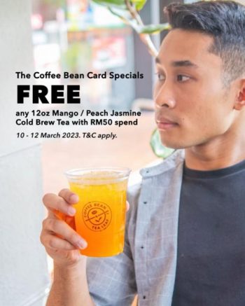 Coffee-Bean-FREE-Mango-Peach-Jasmine-Cold-Brew-Tea-Promotion-350x437 - Beverages Food , Restaurant & Pub Johor Kedah Kelantan Kuala Lumpur Melaka Negeri Sembilan Pahang Penang Perak Perlis Promotions & Freebies Putrajaya Sabah Sarawak Selangor Terengganu 