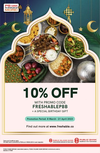 Freshable-Ramadan-Promo-with-Public-Bank-350x533 - Bank & Finance Beverages Food , Restaurant & Pub Johor Kedah Kelantan Kuala Lumpur Melaka Negeri Sembilan Online Store Pahang Penang Perak Perlis Promotions & Freebies Public Bank Putrajaya Sabah Sarawak Selangor Terengganu 