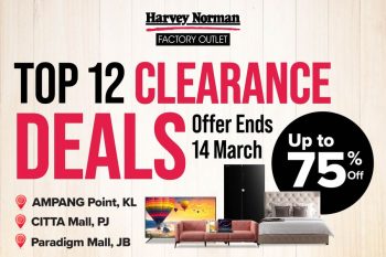 Harvey-Norman-Top-12-Clearance-Deals-350x233 - Electronics & Computers Furniture Home & Garden & Tools Home Appliances Home Decor Johor Kitchen Appliances Kuala Lumpur Selangor Warehouse Sale & Clearance in Malaysia 