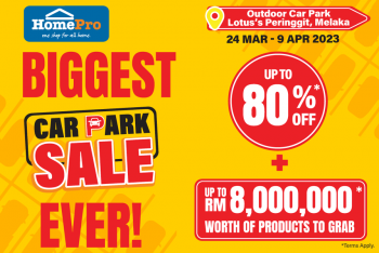 HomePro-Biggest-Car-Park-Sale-350x234 - Beddings Electronics & Computers Furniture Home & Garden & Tools Home Appliances Home Decor Kitchen Appliances Malaysia Sales Melaka 